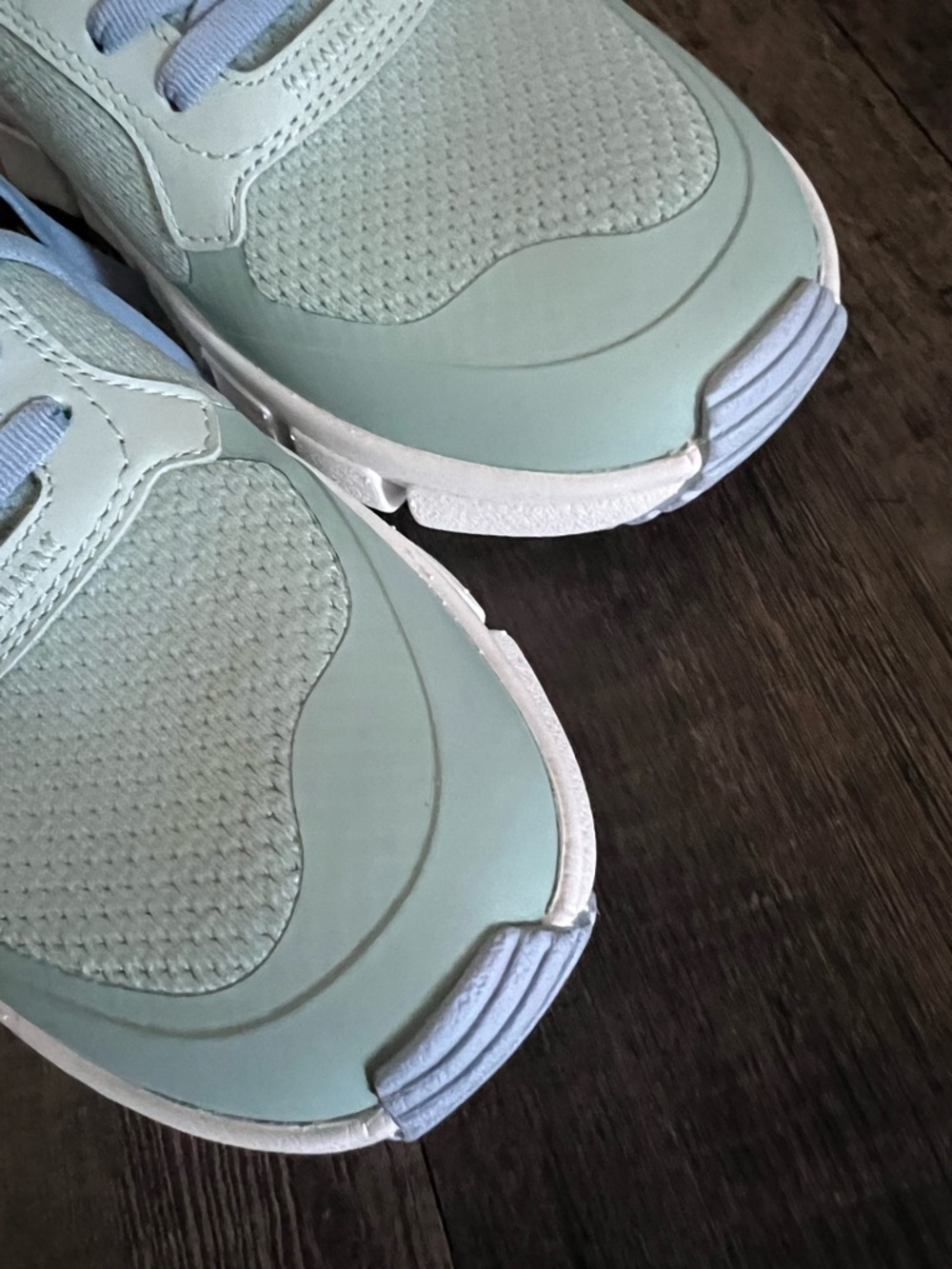Hunter Women's Mint Green and Pale Pink Sneakers - Picture 6 of 8